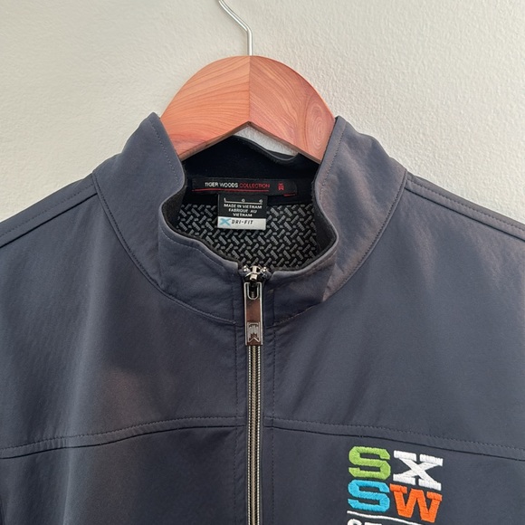Nike SXSW Staff Jacket Zip Up Rain Tiger Woods Collection Men's Large - Picture 4 of 9